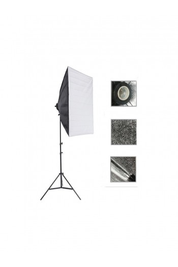 Deyatech Softbox 50X70Cm Tek Duyulu Sürekli Video Işığı Yotuber Kit Makeup Kit 