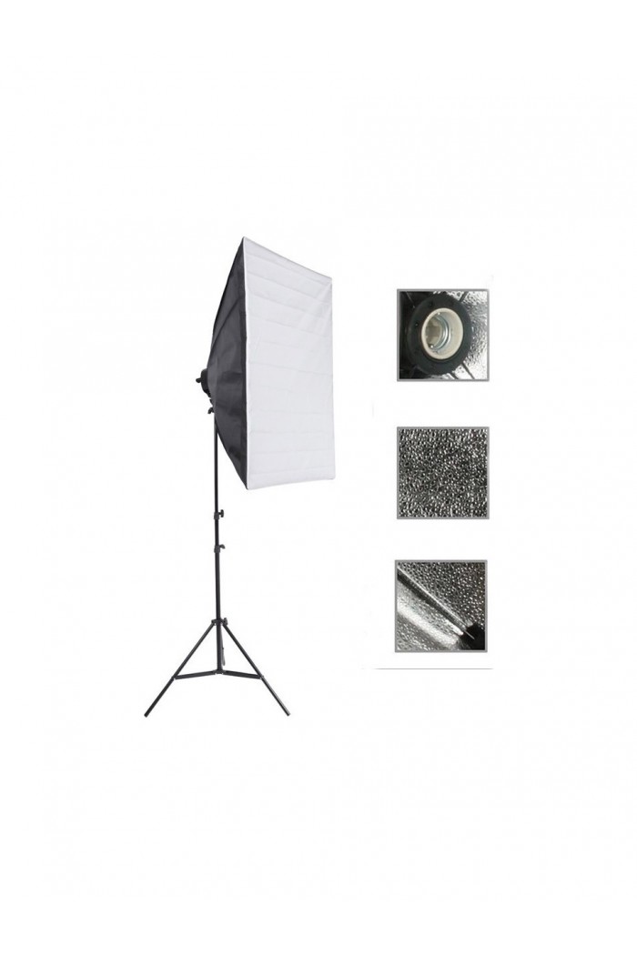 Deyatech Softbox 50X70Cm Tek Duyulu Sürekli Video Işığı Yotuber Kit Makeup Kit Deyatech Softbox 50X70Cm Tek Duyulu Sürekli Video Işığı Yotuber Kit Makeup Kit