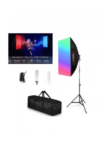 Deyatech 120W Rgb Softbox 60X90CM 3000-5500K LED Video ve Fotoğraf Çekim Işıgı Renkli Işık