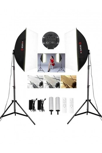 Deyatech 3000-5500K Led Video ve Fotoğraf Çekim Işıgı DEYA-120W Softbow 2'li Set