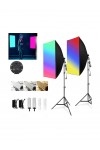 Deyatech 120W Rgb Softbox 60X90CM 2'li Set 3000-5500K LED Video ve Fotoğraf Çekim Işıgı Renkli Işık Deyatech 120W Rgb Softbox 60X90CM 2'li Set 3000-5500K LED Video ve Fotoğraf Çekim Işıgı Renkli Işık